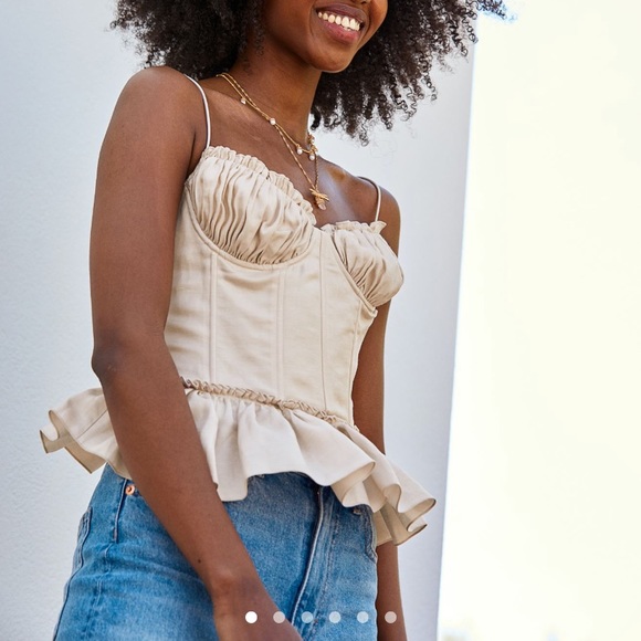 Brock Collection x H&M Linen-Blend Corset Top - S - Picture 7 of 7